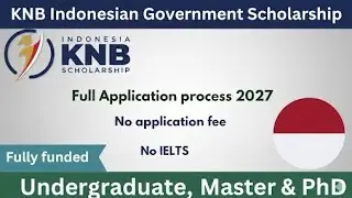 KNB Scholarships 2026 | Fully Funded Scholarships 2026 | Study in Indonesia 