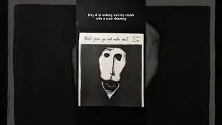 day 8 of asking out my crush with analog horror #art #horror #drawing #shorts