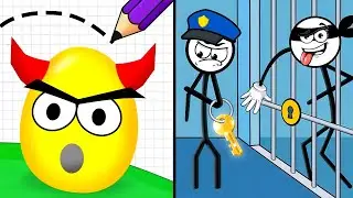 Thief Puzzle Gameplay 😎 | Trending Mobile Game 2026 VS Draw To Smash 😯 | Smart Draw= Big Smash.