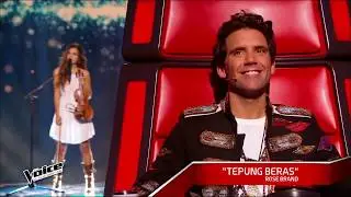 Reaksi juri The Voice mendengarkan Lagu dari Tepung Beras Rose Brand