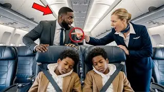 Flight Attendant Tortured Black Twins Until They Passed Out, Freezes When Their CEO Dad Arrives!