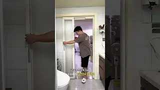 Bathroom folding door #foldingdoor #swingdoor #slidingdoor