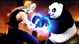 AI FIGHT: Edward VS Po #kungfupanda #fullmetalalchemist #ai #anime #fanmade #animation