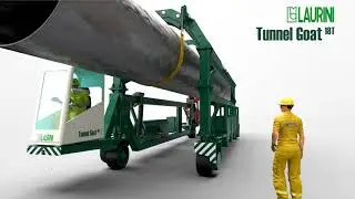 LAURINI PIPELINE | Tunnel Goat: 18 Tons, self-propelled, pipe-handling straddle (rendering)