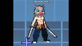 Zoro? Inosuke? Zorosuke? KIMETSU NO YAIBA SPRITE JUS PIXEL ART GIF MUGEN