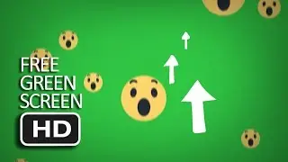 Free Green Screen - Facebook Reaction Wow Floating