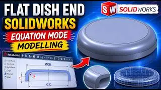 Solidworks- Equation mode- Flat dish end modelling