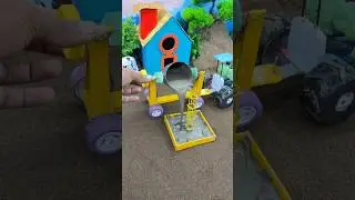 Amazing Mini Tractor Machine Making Cement Pillars 🔥 Real Test