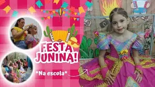 SE ARRUMANDO COM EMILLY PARA A FESTA JUNINA NA ESCOLA ROUPAS TÍPICAS