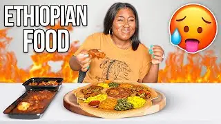 EATING ETHIOPIAN FOOD FOR THE FIRST TIME!