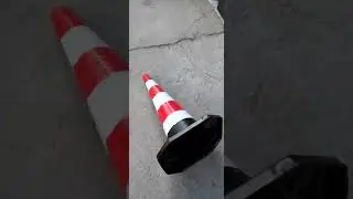 Warning Road Safety High Vision Reflective Red White 70cm Black Flexible Rubber Construction Cone