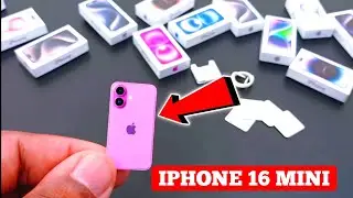 apple iphone 16 pink unboxing mini phone Minibox | New Phone Launch iPhone | Apple iphone Phone