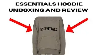Essentials Taupe Knit Hoodie Unboxing and review!