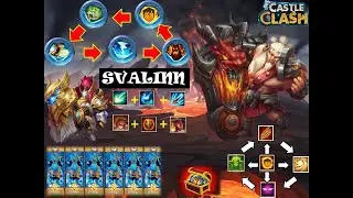 CASTLE CLASH SVALINN EVOLVING AND GAMEPLAY. TALENTS+SKILLS+TRAITS+INSIGNIAS+ENCHANTMENTS.
