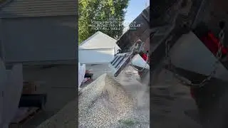 1 YARD of Class 2 Gravel! #landscape #music #fun #trending #subscribe #comment #truck #short #viral