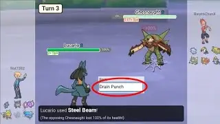 Steel Beam Lucario with Drain Punch as an item is powerful in Fortemons.