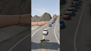 Big & Small Colorful Cars vs Giant Hand Slap #153 | BeamNG.drive