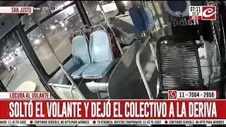 Chofer soltó el volante y dejó colectivo a la deriva para agarrarse a trompadas con un pasajero