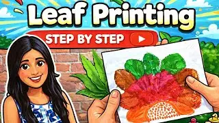 Leaf Impression Painting Tutorial / DIY Leaf Printing - @riddhiarts10  DIY 