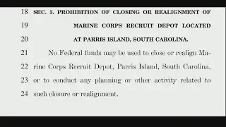 Congressman introduce the 'Parris Island Protection Act'