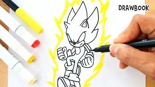 Learn How to Draw SUPER SONIC On Fire (step by step)