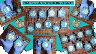 Globe Design Cold Process Soap Making, Planet Embed Soap Making Using Cardboard Cup Mold