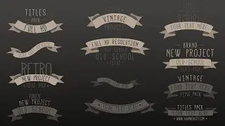 Retro Style Vintage Titles After Effects Templates