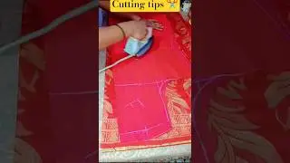kurti cutting tips ✂️ #stitching #kurti #new #ideas #cuttingtipsandtricks #pretied #repeatpattern