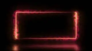 Glowing frame black screen | Neon light border | Frame template video background