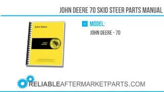 2909 New John Deere 70 Skid Steer Parts Manual