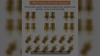 24pcs MK8 Ender 3 Nozzles 3D Printer Brass Nozzles Extruder for Ender 3 CR-10 0.2/0.3/0.4/0.5/0.6/0.