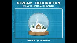 Christmas House Snowfall Globe Stream Overlay &ndash; Animated Christmas Neon Design