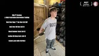 Kids PT: Rope 'T' Bar & Bent Over DB Row, Cheat Hammer Curls & Incline DB Bicep Curls, Jack-Knife