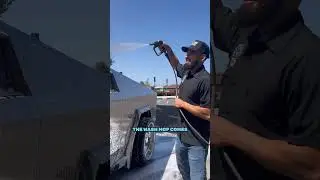 Polished Cybertruck Wash! #shorts #tesla #detailing #howto #diy #cybertruck #truck #carcare #carwash