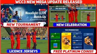 Wcc3 New Update Launched 🔥 | New Tournament, More | Wcc3 Unlimited Platinum Coins | Wcc3 Update ||
