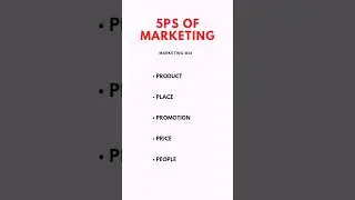 5Ps of Marketing