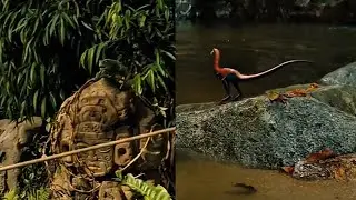 Anurognathus and Compsognathus scenes Jurassic World Rebirth