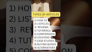 GREAT🚀9 TYPES OF ARTICLES🚀IN AFFILIATE MARKETING TAMIL #Shorts