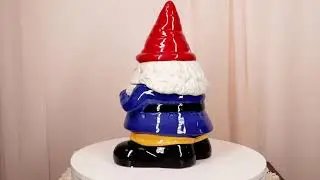 Ebros Whimsical Sweet Tooth Gnome Ceramic Cookie Jar With Air Tight Lid 9.75