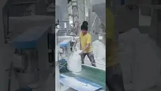 Philippines limestone powder bagging packing machine put into production.