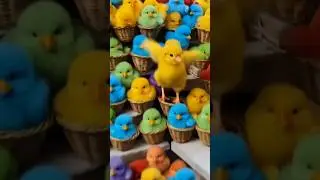 Rainbow chick sound _Cute baby chicks #birds #adorablechicks #animals #funny #cute #birdsong