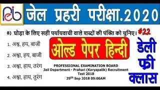 MP Jail Prahari hindi | MP Jail Prahari Old Questions/Previous Year Questions | हिंदी