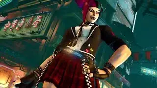 SFV: Juri (School Uniform) VS Ryu (IA LEVEL 8)