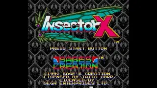 SEGA GENESIS / MEGA DRIVE # INSECTOR X (SAGE'S CREATION , 1990.) # 149.900 PTS. # HARD LEVEL #