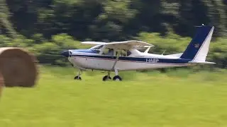Partenavia P66 Charlie I-IABP | Small plane take off from grass runway