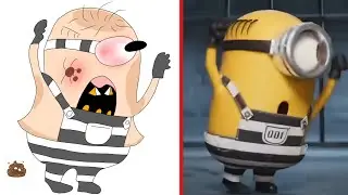 Despicable Me 3 Funny Drawing Meme ✨️💫 | Minions in Jail Scene
