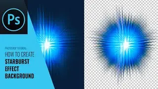 How to Create PSD Transparent Burst Effect Tutorial | Burst Effect Background in Adobe Photoshop