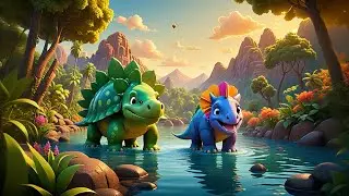 Row Row Dinosaur &mdash; Jurassic Boat Song! | Fun Dinosaur Nursery Rhyme for Kids | Dino Adventure Song