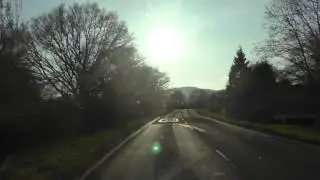 Driving On The B4211 From Rhydd To Barnards Green, Malvern, Worcestershire, England 6th April 2015