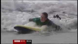 Louise Hubball reporting from Marazion, Cornwall on world class surfers 2010 03 29